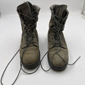 BOOTS MILITARY WELLCO Air Force‎ TW Men's 7.5 Green Combat Vibram Soles -